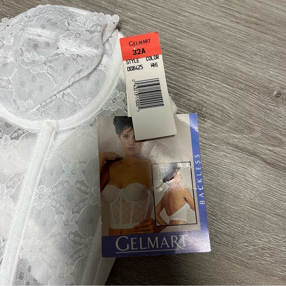vintage white lace corset by gelmart size 32A Y2K/2000s new with tags - Picture 3 of 6